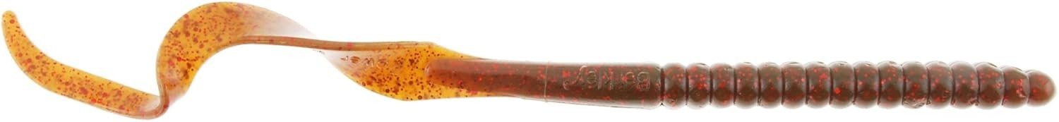 Berkley 10" Powerbait Power Worm - Motor Oil Red Fleck ~ FREE SHIPPING