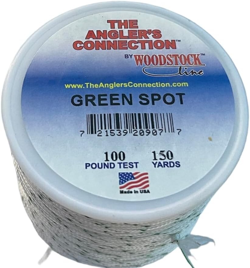 WOODSTOCK BRAIDED DACRON IGFA Fishing Line Green Spot 100lb-150yd