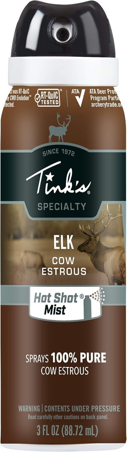 Tinks W5330 Hot Shot Mist Attractant Elk Cow in Estrous Scent 3 oz Aerosol