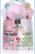 NEW ALOE MOISTURE HYDRATE SOCKS -TWO PAIRS  -NATURAL ALOE VERA & VITAMIN E