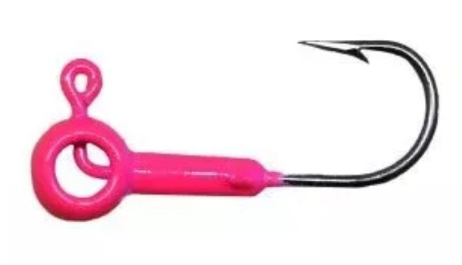 Lealand's Lures Eyehole Round Jighead 3/16 oz size 1 hook Pink 5 ct ~ 22167